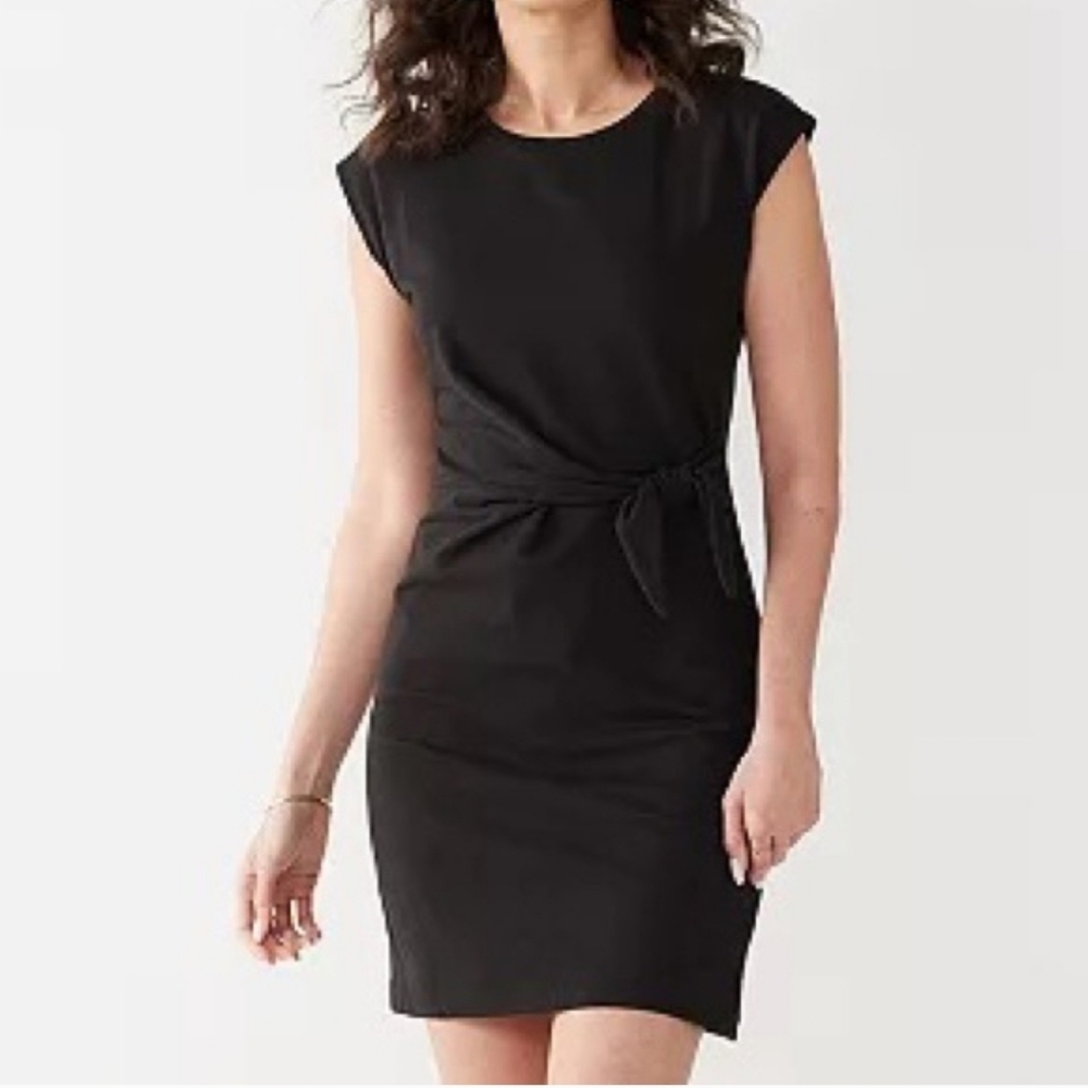 Nine West Black Knot-Waist Mini Dress